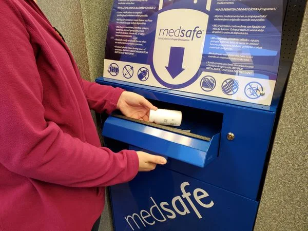 MedSafe medication disposal at McLoud Clinic Pharmacy